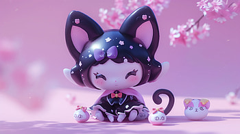 Kuromi Blossoms - Onegai My Melody Anime, Anime, Onegai My Melody, Kuromi (Onegai My Melody) HD wallpaper