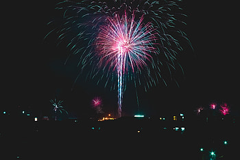 Holidays, Salute, Shine, Light, Sparks, Brilliance, Holiday, Fireworks, Firework HD wallpaper