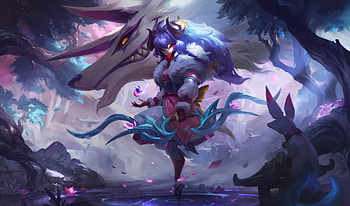 Wolf and kindred, League of Legends, game art HD wallpaper