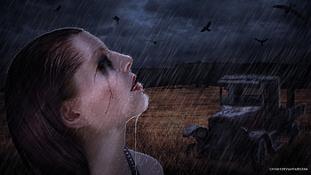 Crying girl in rainy day from Dark HD wallpaper