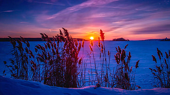 Sunset, colors, nature HD wallpaper