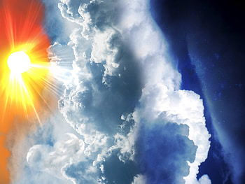 Day and Night, night, rising, day, nature, sun HD wallpaper