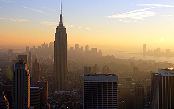 Cities, Dawn, Building, Fog, Skyscrapers, New York HD wallpaper