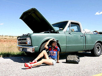 I Need Help . ., Chevy, style, cowgirl, fun, brunettes, outdoors, pickup, women, models, western, truck, hats, female HD wallpaper
