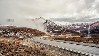 Nature, Mountains, Road, Turn, Track, Route HD wallpaper
