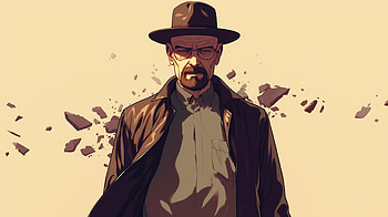 Anime Style Heisenberg In Breaking Bad, TV Show, Breaking Bad, Walter White HD wallpaper