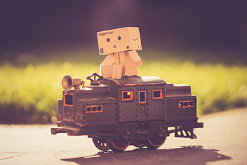 Danbo Train , danbo, cute, graphy HD wallpaper