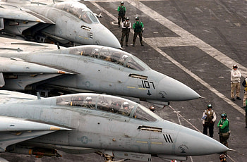 Three Tomcats at Alert 5, military, force, bomber, firepower, jet, aircraft, wing, air, plane, fighter, missile HD wallpaper