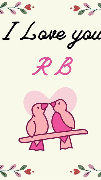 R Love B Name, Love Birds HD phone wallpaper