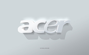 Acer logo, white background, Acer 3d logo, 3d art, Acer, 3d Acer emblem HD wallpaper