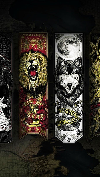 Game Of Thrones Lannister Stark House Wolf Lion Android HD phone wallpaper