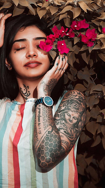Vishwa Rathod, tiktok girl, inked HD phone wallpaper
