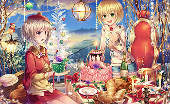 Christmas Dinner, dinner, art, romance, food, cake, orginal, love, christmas, girls, friends, new year HD wallpaper