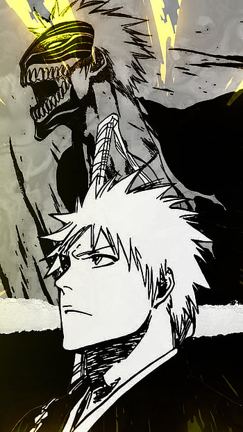 Ichigo, Tite Kubo, branco, Bleach2022, Ichigo Hollow, anime, arte HD phone wallpaper
