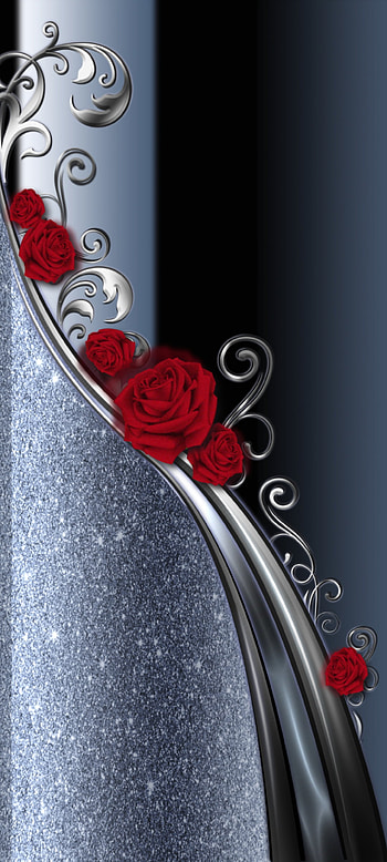 Senior galaxy Roses, magenta, flowers, petal, design, roll, luxury, rose, silver HD phone wallpaper