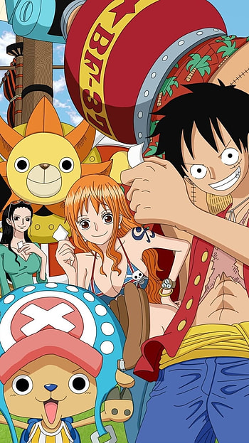 Luffy's crew, Nami (One Piece), Tony Tony Chopper, Nico Robin, Roronoa Zoro, Anime, One Piece HD phone wallpaper