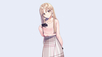 Cute, blonde, anime girl HD wallpaper