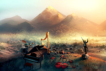 Art, Piano, Violins, Orchestra, Cello, Grand Piano, Musical Instruments, Conductor HD wallpaper