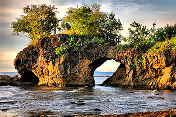 Rock arch, Philippines HD wallpaper