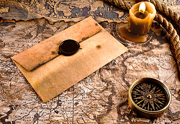 Old Map, graphy, compass, world map, beautiful, beauty, letter, old, pretty, candle, light, old letter, world, candles, map HD wallpaper