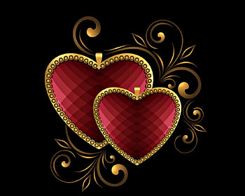 Hearts, vector, art, love HD wallpaper