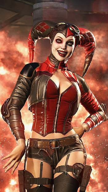 Harley Quin, Eccentric character, Unpredictable mischief, Pop culture icon HD phone wallpaper