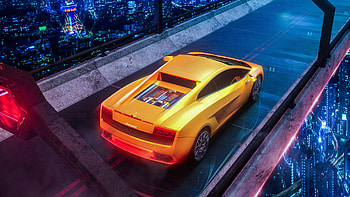 Orange Lamborghini 2020, lamborghini, cars, behance HD wallpaper