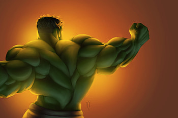 Hulk Bodybuilder, hulk, superheroes, artwork, digital-art HD wallpaper