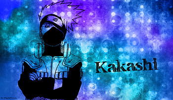 Kakashi- Black, Purple and Blue, blue, naruto shippuden, black, hatake, kakashi hatake, purple, anime, abstract, kakashi, sparkle, naruto, manga HD wallpaper