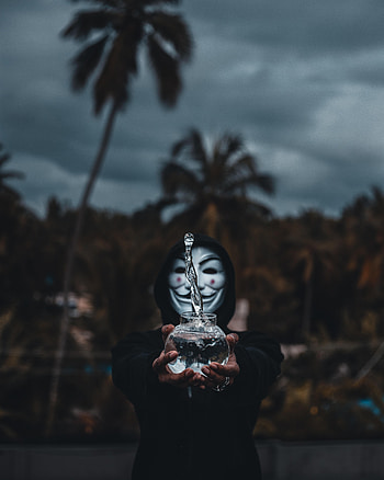 Miscellanea, Miscellaneous, Splash, Hands, Mask, Anonymous HD phone wallpaper