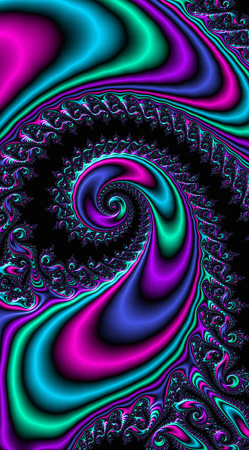 Liquid spiral, design, colorful HD phone wallpaper