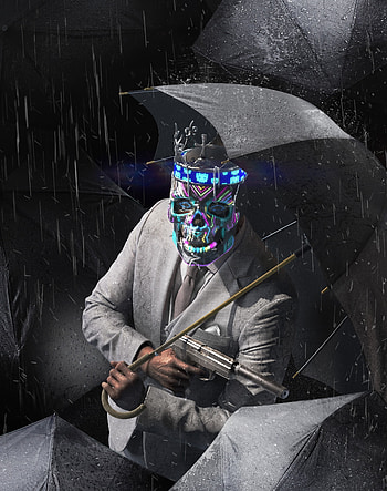 Watch Dogs, Legion, man, colorful mask HD phone wallpaper
