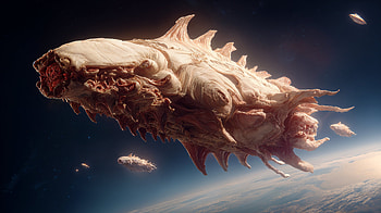 Organic Flesh Spaceship, Sci Fi, spaceship, alien creature, monster HD wallpaper