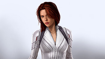 Black Widow White Suit , black-widow, superheroes, artist, artwork, digital-art, artstation HD wallpaper