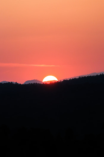 Landscape, Nature, Sunset, Sun, Twilight, Dusk HD phone wallpaper