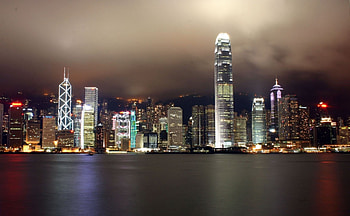 Light Of Hong Kong City Ocean, city, light, hong, kong, ocean HD wallpaper