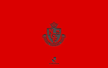 Nagoya Grampus, red background, Japanese football team, Nagoya Grampus emblem, J1 League, Japan, football, Nagoya Grampus logo HD wallpaper