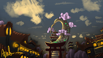 One Piece, Anime, Temple HD wallpaper