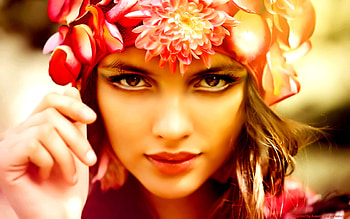 woman, face, colors, people HD wallpaper