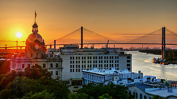 Savannah, Georgia sunset HD wallpaper