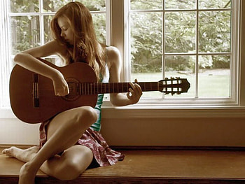 Girl w Gitar, girl, beautiful, gitar HD wallpaper