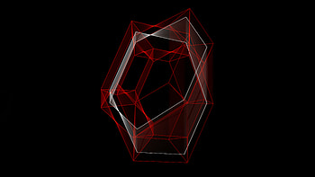 Dark Red White Geometric Object, dark, red, white, geometric, artist, artwork, art, digital-art, abstract HD wallpaper