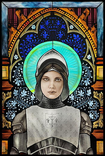 Joan of Arc, Stained glass art, Religious motif, Christian community HD phone wallpaper