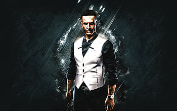 Flavio dos Santos, Cyberpunk 2077, gray stone background, Cyberpunk 2077 Characters, Flavio dos Santos Cyberpunk, Flavio dos Santos character HD wallpaper