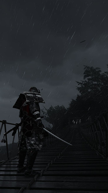 Ghost of tsushima, sky, midnight, games HD phone wallpaper