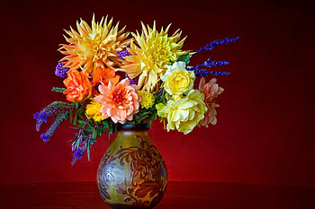 FLOWERS, VASE, PETALS, STILL LIFE, COLORS HD wallpaper