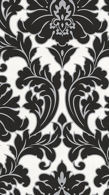 Damask, Black And White HD phone wallpaper