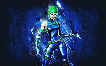Fortnite Blue And Green Wonder Skin, Fortnite, main characters, blue stone background, Blue And Green Wonder, Fortnite skins, Blue And Green Wonder Skin, Blue And Green Wonder Fortnite, Fortnite characters HD wallpaper