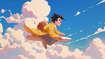 Gohan Flying High - Dragon Ball Z Anime, Anime, Dragon Ball Z, Gohan (Dragon Ball) HD wallpaper