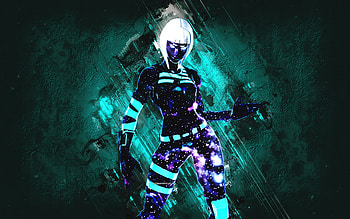 Fortnite Galaxy Wonder Skin, Fortnite, main characters, blue stone background, Galaxy Wonder, Fortnite skins, Galaxy Wonder Skin, Galaxy Wonder Fortnite, Fortnite characters HD wallpaper
